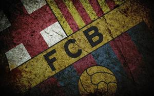 Dark Textured Barcelona Logo barcelona wallpaper
