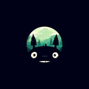 Dark Totoro Fan Art dark wallpaper