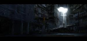 Darkened Cityscape in an Anime Universe dark anime wallpaper