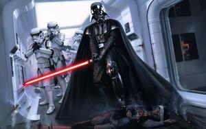 Darth Vader and his Imperial Troops darth vader wallpaper