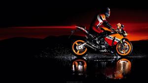 Dashing Orange Motorcycle motorcycle wallpaper