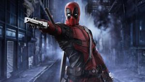 Deadpool breaking through the fourth wall. deadpool wallpaper