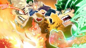 Deku and Bakugou, the Heroes of My Hero Academia my hero academia wallpaper