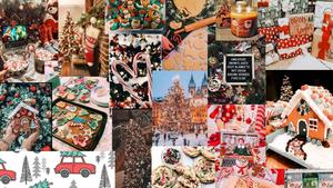 Delicious Food Christmas Collage christmas collage wallpaper