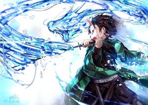 Demon Slayer Anime Kamado Tanjiro Constant Flux Technique demon slayer anime wallpaper