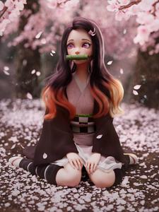 Demon Slayer Nezuko 3D Image demon slayer nezuko wallpaper