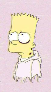 Depressed Bart Simpson In Hoodie bart simpson wallpaper