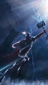 Description- Thor, the Asgardian God of Thunder, stands victorious with his hammer Mjolnir, ready to defend the world. thor wallpaper