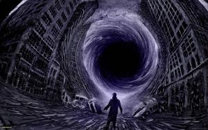 Destructive Black Hole In The City black hole wallpaper