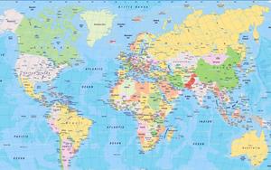 Detailed World Map on an Elegant Globe world map wallpaper