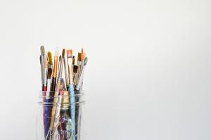 Different Types of Paint Brushes Used by an Artist art wallpaper