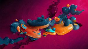 Digital Abstract Paint Blob Art art wallpaper