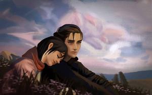 Digital Art Anime Couple AOT anime couple wallpaper