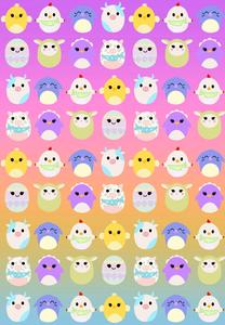 Digital Cartoon Squishmallows Pattern squishmallows wallpaper