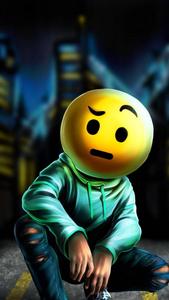 Digital Sad Boy Cartoon Crouching sad boy cartoon wallpaper