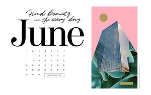 Discover the beauty of June through this glass building june wallpaper