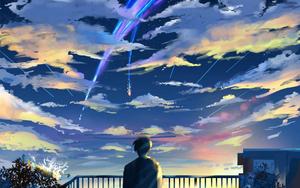 Discover the miraculous adventures of Taki Tachibana and Mitsuha Miyamizu in the anime film 'Your Name' your name wallpaper