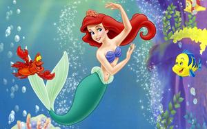 Disney Princess Ariel With Fishes disney princess wallpaper