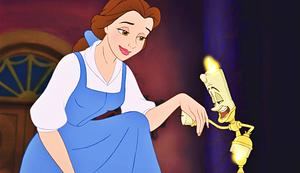 Disney Princess Belle And Candlestick disney princess wallpaper