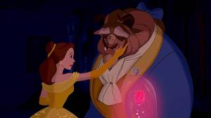 Disney Princess Belle Touching Beast disney princess wallpaper