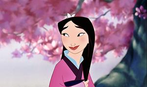 Disney Princess Mulan Under Cherry Blossom disney princess wallpaper