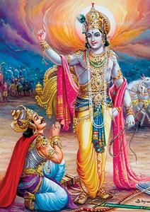 Divine Discourse – Krishna Guiding Arjun krishna arjun wallpaper