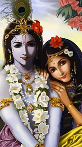 Divine Love of Radha Krishna Wallpaper
