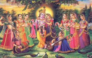  Divine Love: Radha Krishna  Wallpaper