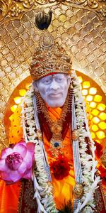 Divine Serenity - Sai Baba on Phone sai baba phone wallpaper