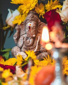 Divine Stone Sculpture of Lord Ganesh ganesh mobile wallpaper