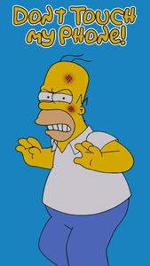 Don't Touch My Phone Homer Simpson dont touch my phone wallpaper