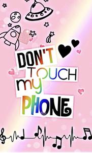 Don't Touch My Phone Pink Space dont touch my phone wallpaper