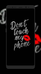 Don't Touch My Phone Red Kiss dont touch my phone wallpaper