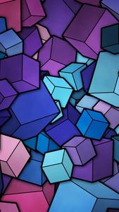 Doodle Cube Colorful 4k Phone colorful 4k phone wallpaper