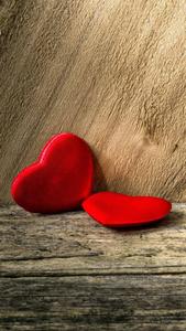 Double Red Hearts Love Phone love phone wallpaper