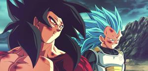 Dragon Ball Legends - Super Saiyan 4 Goku and Vegeta vegeta wallpaper