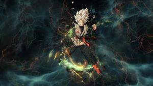 Dragon Ball Super's Goku Black Surrounded by Lightning goku black wallpaper