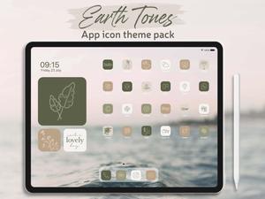 earth tones app icon theme pack screenshot 1 aesthetic ipad wallpaper