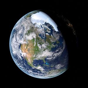 Earth With Visible Arctic Background earth wallpaper