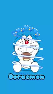 Eating Doraemon iPhone Graphic Art doraemon iphone wallpaper