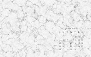Embrace the beauty of June with a white marble calendar. june wallpaper