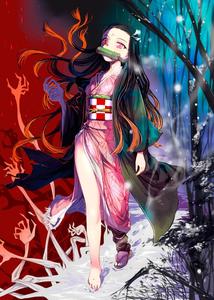 Embrace the duality of life with Nezuko Kamado nezuko wallpaper