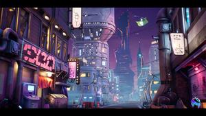 Embrace the future and the power of technology cyberpunk wallpaper