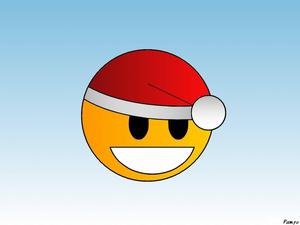 Emoji Wearing Santa Hat Cute Laptop cute laptop wallpaper