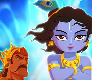 Emperor Kans With Little Krishna little krishna wallpaper