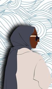Empowering Illustration of a Hijabi Cartoon Character hijab cartoon wallpaper