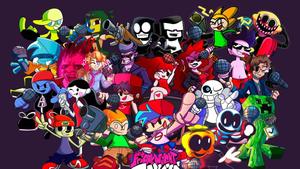 Engaging Action in Friday Night Funkin' Game Poster fnf wallpaper