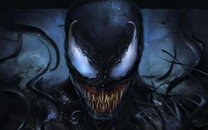 Engulfed in darkness, Venom terrorizes the city venom wallpaper