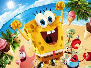 Enjoy 3D adventure with Spongebob and his friends spongebob wallpaper