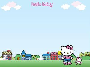 Enjoy a Fun Time with Hello Kitty in Sanrio Village  Wallpaper